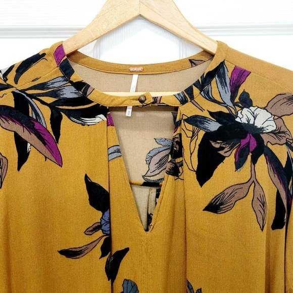 *SOLD* FREE PEOPLE Boho Mini Smock Dress Size M - Picture 4 of 12